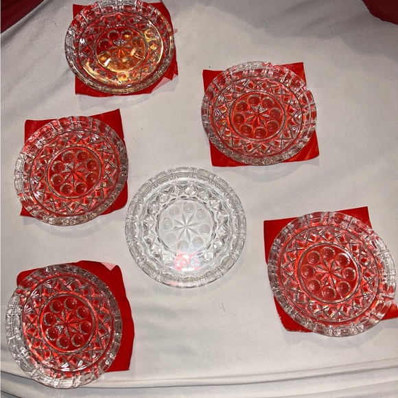Other - German Vintage Crystal Coasters- Weinglasuntersetzer Echt Bleikristall- Set of 6